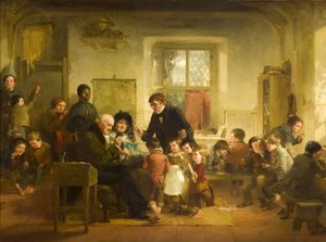 Der Besuch des Patrons und der Patronin in der Dorfschule