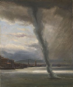 Ein Wasserwirbel in der Bucht von Neapel