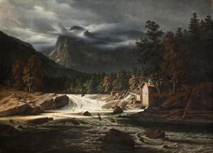 Norwegische Landschaft, Marumfoss von Thomas Fearnley