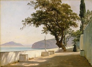 Terrasse mit Eiche, Sorrent von Thomas Fearnley