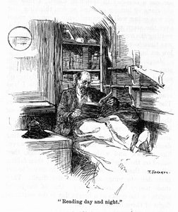 Porträt von Kapitän Joshua Slocum, der 1895 die erste Weltumsegelung unternahm. Zeichnung von Thomas Fogarty, 20. Jahrhundert