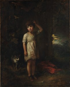 Ein Junge mit einer Katze — Morgen