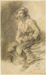 Ein Holzfäller sitzt auf einem Bündel Reisig von Thomas Gainsborough