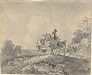 Treiber mit Kälbern in einem Landkarren von Thomas Gainsborough