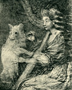 Harfenistin und Hund von Thomas Gainsborough