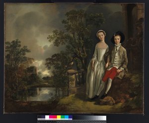 Porträt von Heneage Lloyd und seiner Schwester Lucy, ca. 1750