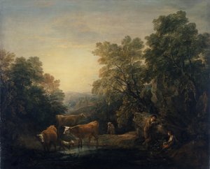 Felsige Landschaft mit Hagar und Ismael von Thomas Gainsborough