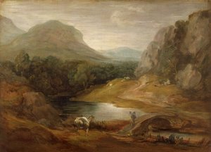 Felsige Landschaft mit einer Brücke