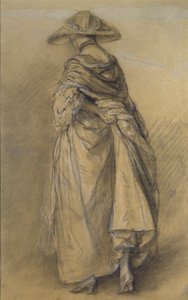 Studie einer Frau von hinten gesehen, Mitte 18. Jahrhundert von Thomas Gainsborough