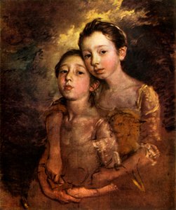 Die Töchter des Malers mit einer Katze, ca. 1760 von Thomas Gainsborough