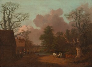 Landschaft mit Milchmädchen