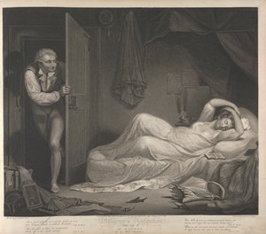 Fleiß und Ausschweifung: Die Liederliche in ihrem Schlafzimmer (Tafel 3)