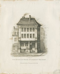 Lichfield - Geburtsort von Dr. Johnson: Gravur von Thomas George Lomax
