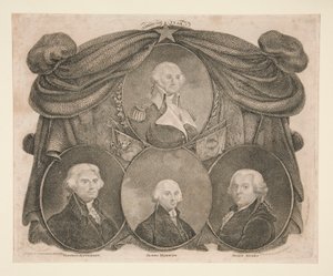 Amerikanischer Stern, Washington, Jefferson, Madison und Adams von Thomas Gimbrede