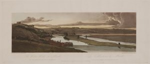 Eine Auswahl von zwanzig der malerischsten Ansichten in Paris: Die Wasserwerke in Marli und St. Germain en Laye in der Ferne