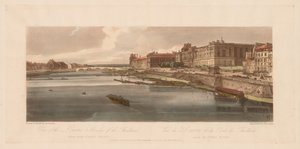 Eine Auswahl von zwanzig der malerischsten Ansichten in Paris: Ansicht des Louvre & Brücke, 1802