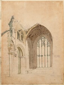 Melrose Abbey: Das Ostfenster, ca. 1770er