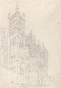 Kathedrale von Peterborough, Huntingdonshire, ca. 1794 von Thomas Girtin