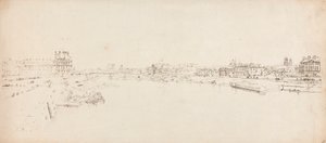 Ansicht der Tuilerien und Brücke vom Pont de la Concorde
