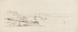 Ansicht der Wasserwerke in Marly und St. Germain-en-Laye in der Ferne