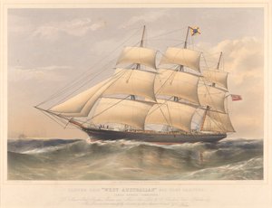 Klipperschiff West Australian 600 Tonnen Register, ca. 1857-60