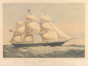 Das Klipperschiff Mirage, 965 Tonnen, ca. 1853-57