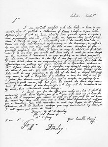 Brief von Thomas Gray über die Ausgabe seiner poetischen Stücke, ca. 1753, 1840 von Thomas Gray