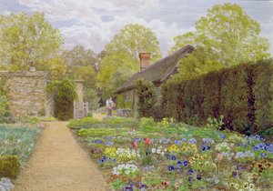 Der Stiefmütterchengarten, Munstead Wood, Surrey, Heimat von Gertrude Jekyll von Thomas H. Hunn
