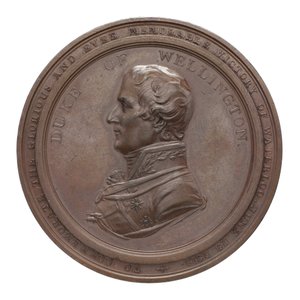 Medaille zur Erinnerung an Wellington und Blücher bei Waterloo, 1815