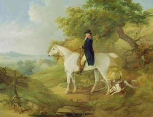George Morland auf seinem Jäger, 1794 von Thomas Hand