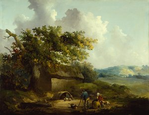 Bauern vor einem Cottage von Thomas Hand