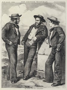 Ein Abend mit unseren „Blue-Jackets“ (Gravur) von Thomas Harrington (after) Wilson