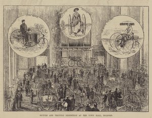 Fahrrad- und Dreirad-Ausstellung im Rathaus, Holborn von Thomas Harrington Wilson