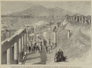 Gedenken an den achtzehnten Jahrestag der Zerstörung von Pompeji, Ausgrabungen in der neunten Region von Thomas Harrington Wilson