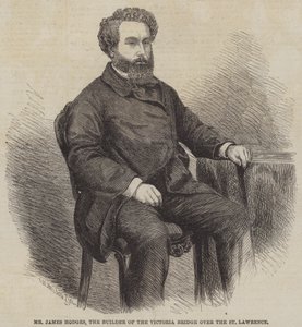 Mr. James Hodges, der Erbauer der Victoria-Brücke über den St. Lawrence von Thomas Harrington Wilson