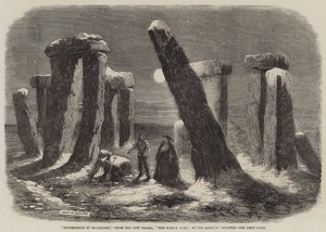 Stonehenge bei Mondlicht, aus dem neuen Drama, Der Borgia-Ring, im Adelphi-Theater von Thomas Harrington Wilson
