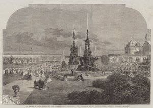 Die Verleihung der Preismedaillen auf der Internationalen Ausstellung, die Prozession in den Gärten der Horticultural Society von Thomas Harrington Wilson