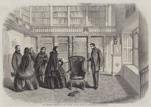 Die Kaiserin Eugenie im Arbeitszimmer von Sir Walter Scott in Abbotsford von Thomas Harrington Wilson