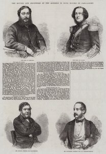 Die Antragsteller und Unterstützer der Adresse in beiden Häusern des Parlaments von Thomas Harrington Wilson