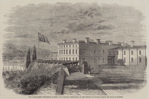 Die Parlamentsgebäude, Quebec, die offizielle Residenz des Prinzen von Wales während seines Aufenthalts in Quebec von Thomas Harrington Wilson