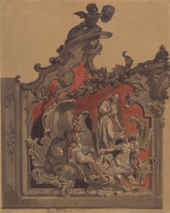 Schule von San Rocco, Venedig: Studie für gebogene Dekoration