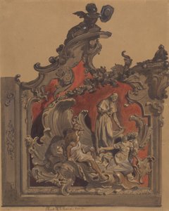 Schule von St. Rocco, Venedig, Studie der gebogenen Dekoration