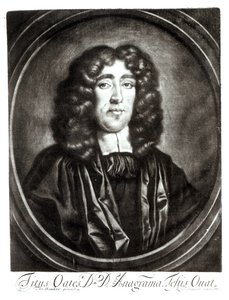 Porträt von Titus Oates (1649-1705), graviert von R. Thompson von Thomas Hawker