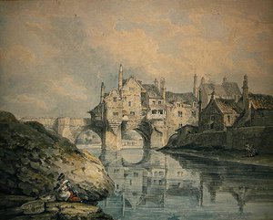 Elvet Bridge, Durham von Thomas Hearne