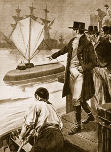 Robert Fulton in Frankreich zeigt sein U-Boot 