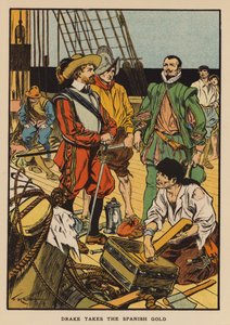 Sir Francis Drake nimmt das spanische Gold