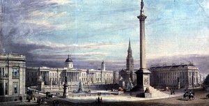Entwurf für die Gestaltung des Trafalgar Square von G. Moore 1842 von Thomas Higham