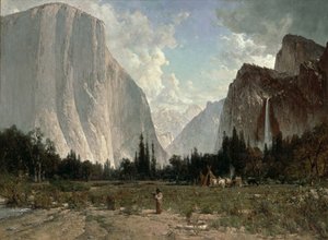 Brautschleierfälle, Yosemite, ca. 1870-84 von Thomas Hill
