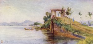 Hangchow, eine Brücke auf dem Damm, Westsee von Thomas Hodgson Liddell