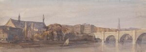 Ansicht von Westminster Hall und Brücke von Lambeth von Thomas Hollis